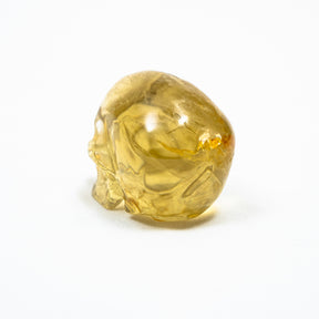 Natural High Quality Citrine Yellow Quartz Crystal Skull - Hand Carved 2.5" Reiki, Chakra Healing Crystal Skull Stones - RARE