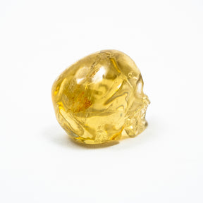 Natural High Quality Citrine Yellow Quartz Crystal Skull - Hand Carved 2.5" Reiki, Chakra Healing Crystal Skull Stones - RARE