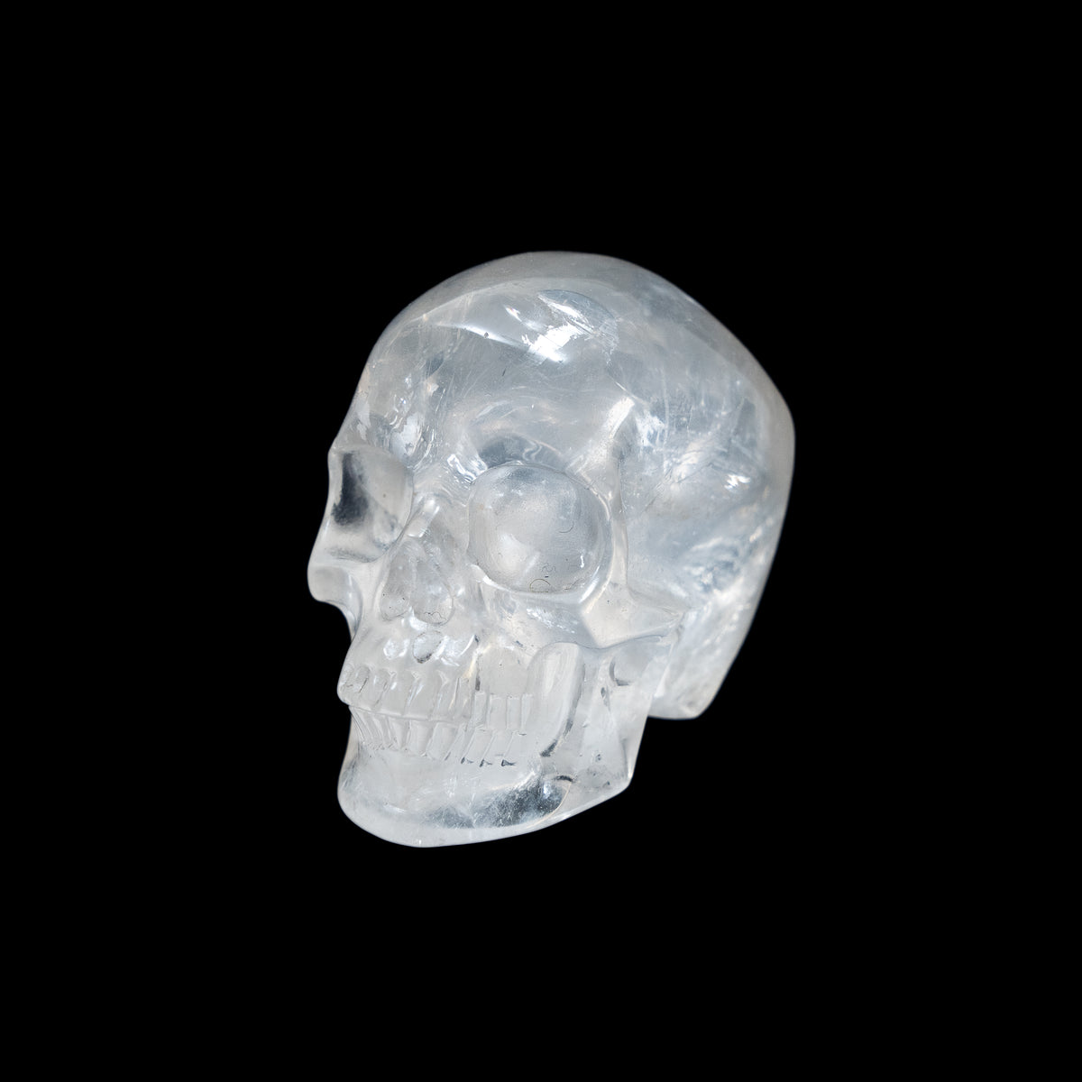 Smoky Quartz Crystal Skull - Hand Carved 2.5" Reiki Chakra Healing Crystal Skull Stones