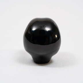 Imperfect Black Obsidian Mini Crystal Alien w/ Labradorite Eyes - Hand Carved 2" Healing Crystal Reiki Chakra Star Being Stone