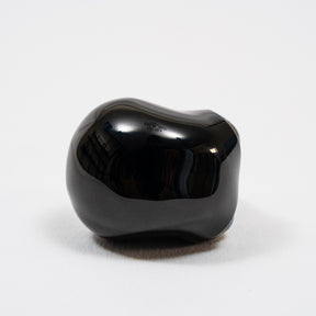 Imperfect Black Obsidian Mini Crystal Alien w/ Labradorite Eyes - Hand Carved 2" Healing Crystal Reiki Chakra Star Being Stone
