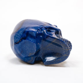 Blue Aventurine Crystal Skull - Large Hand Carved 5"  Chakra Healing Crystal Gemstone Skull RARE