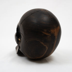 Black Ebony Wood Skull - Large 5.5" Hand Carved Human Skull Replica Skeleton Head