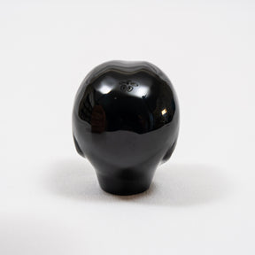 Black Obsidian Mini Crystal Alien w/ Labradorite Eyes - Hand Carved 2" Healing Crystal Reiki Chakra Star Being Stone