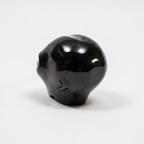 Black Obsidian Mini Crystal Alien w/ Labradorite Eyes - Hand Carved 2" Healing Crystal Reiki Chakra Star Being Stone