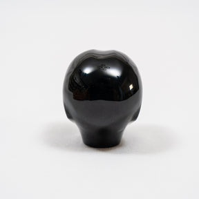 Black Obsidian Mini Crystal Alien w/ Labradorite Eyes - Hand Carved 2" Healing Crystal Reiki Chakra Star Being Stone