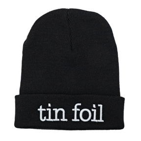 TIN FOIL HAT - Embroidered Conspiracy Beanie