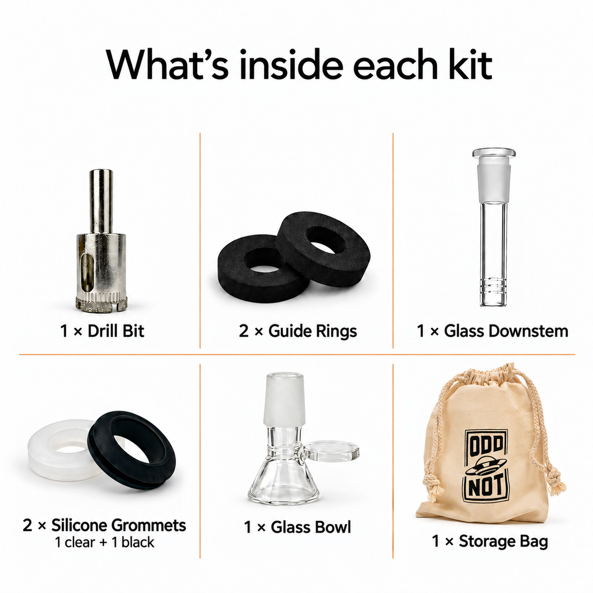 DIY Bong Kit - Water Pipe Drilling Kit for Decanters, Vases & Bottles