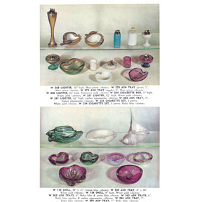 Vintage Alfredo Barbini Murano Glass Alexandrite Ashtray & Pedestal Table Lighter Set - Ruby Blue