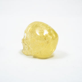 Natural High Quality Citrine Yellow Quartz Crystal Skull - Hand Carved 3" Reiki, Chakra Healing Crystal Skull Stones - RARE