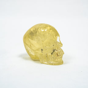 Natural High Quality Citrine Yellow Quartz Crystal Skull - Hand Carved 3" Reiki, Chakra Healing Crystal Skull Stones - RARE