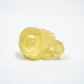 Natural High Quality Citrine Yellow Quartz Crystal Skull - Hand Carved 3" Reiki, Chakra Healing Crystal Skull Stones - RARE