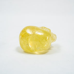 Natural High Quality Citrine Yellow Quartz Crystal Skull - Hand Carved 3" Reiki, Chakra Healing Crystal Skull Stones - RARE