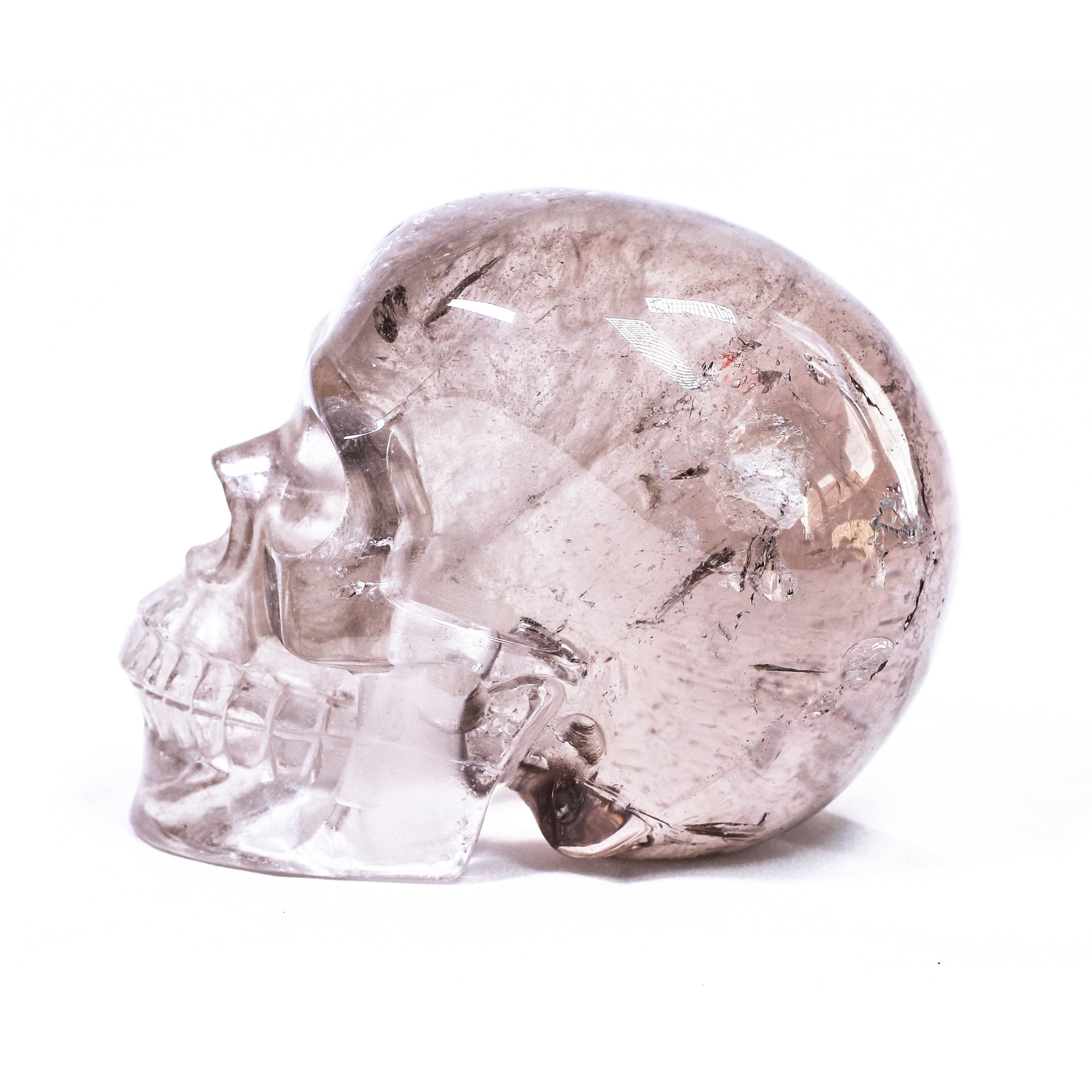 clear quartz crystal skull