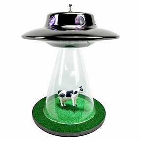 The Original Alien Abduction Lamp - Cow UFO Flying Saucer LED Desk Lamp