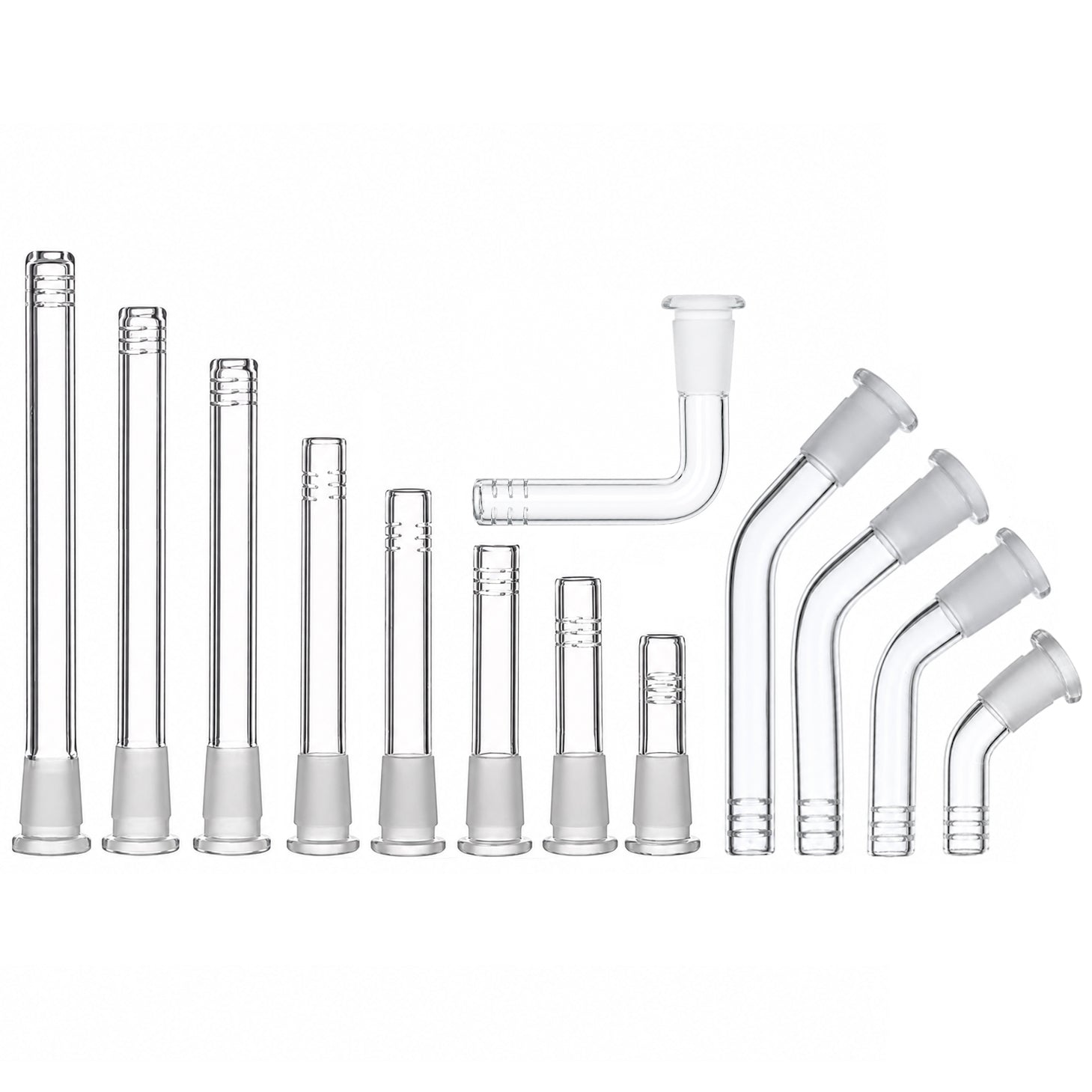 Glass Downstems & Bent Downstems - Assorted Sizes