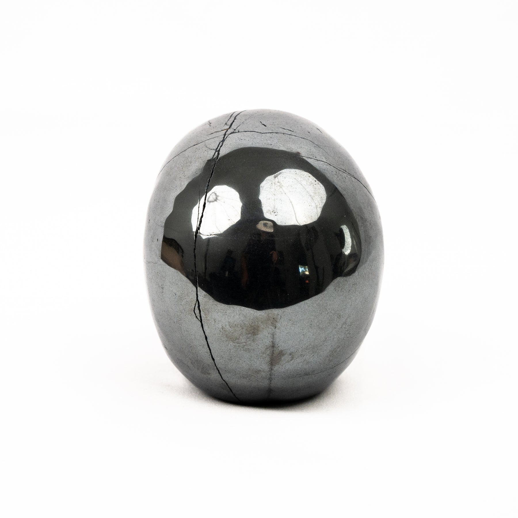 Hematite Skull - Hand Carved 5" Large Crystal Skull