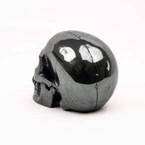Hematite Skull - Hand Carved 5" Large Crystal Skull
