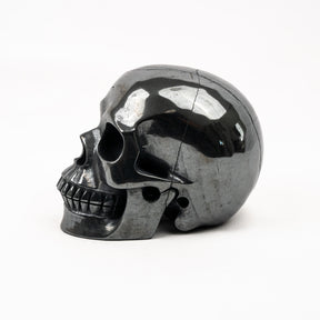 Hematite Skull - Hand Carved 5" Large Crystal Skull