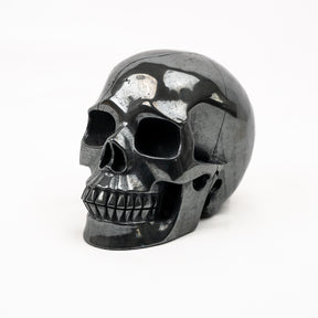 Hematite Skull - Hand Carved 5" Large Crystal Skull
