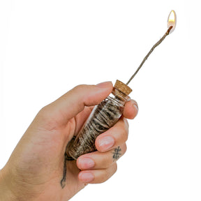 Hemp Wick Glass Vial Dispenser - 7ft Natural Hemp Wick & Beeswax