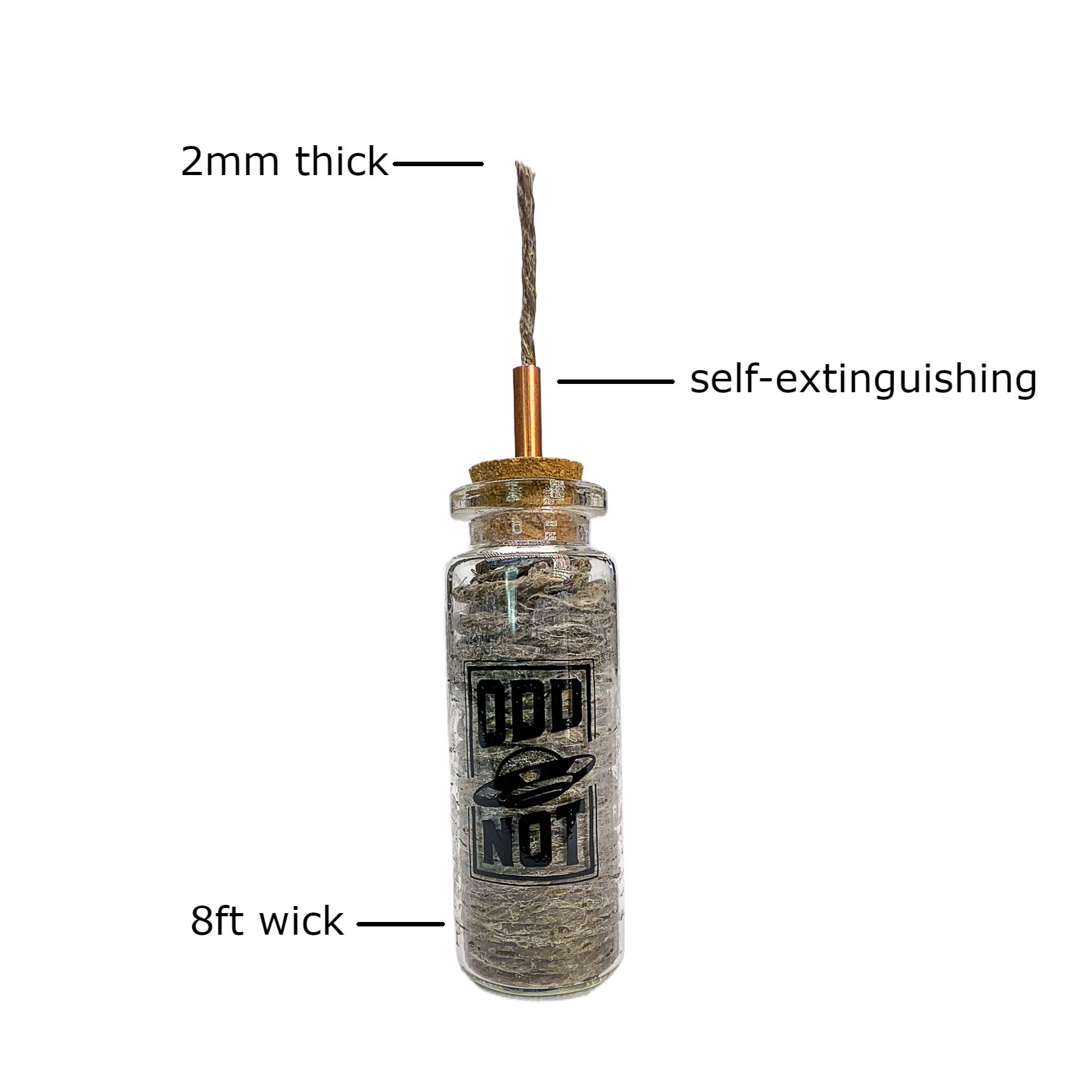 Hemp Wick Jar Dispenser - 8ft Natural Hemp Wick & Beeswax