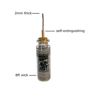 Hemp Wick Jar Dispenser - 8ft Natural Hemp Wick & Beeswax