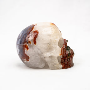 Red Jasper Quartz Skull - Hand Carved 4.5" Large Crystal Skull