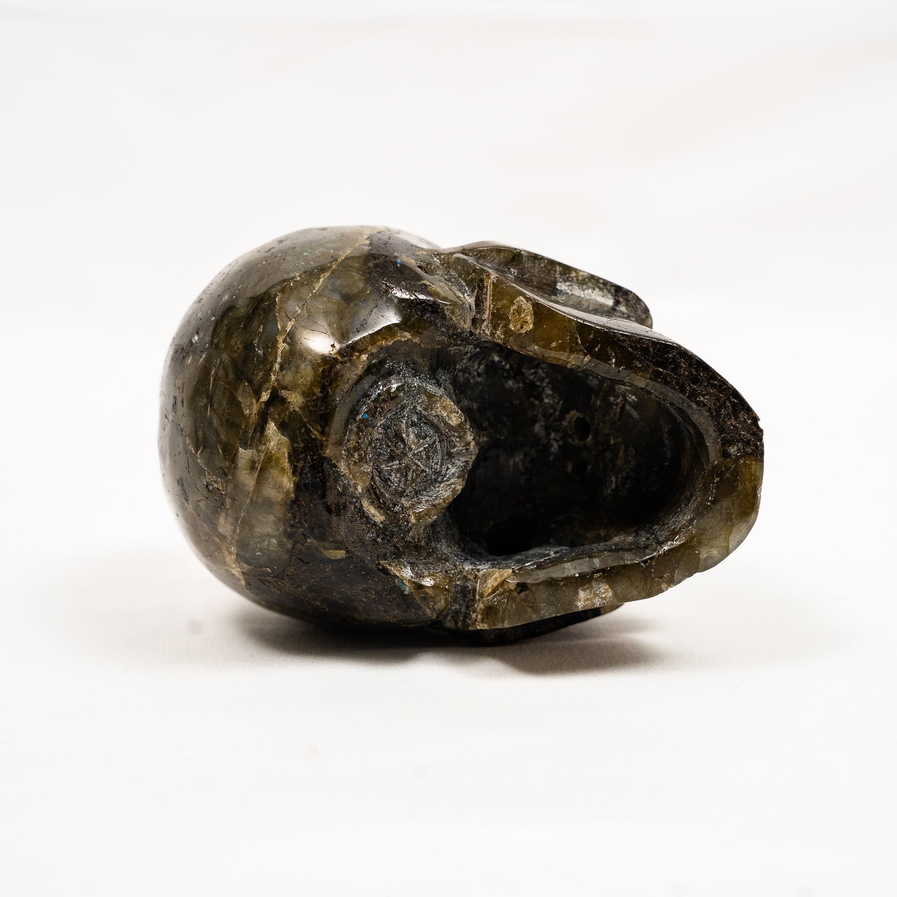 Labradorite Crystal Skull - Hand Carved 4.25" Large Skull