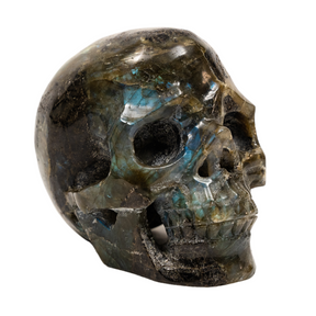Labradorite Crystal Skull - Hand Carved 4.25" Large Skull