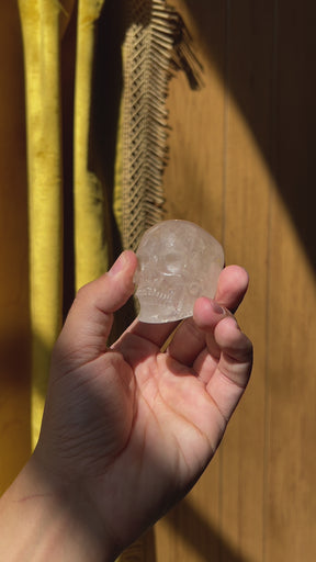 Smoky Quartz Crystal Skull - Hand Carved 2.5" Reiki Chakra Healing Crystal Skull Stones