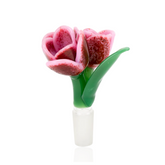 pink tulip flower bowl