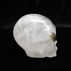 Angolan Quartz Crystal Alien Labradorite Eyes - 3.25" Hand Carved Crystal Skull