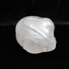 Angolan Quartz Crystal Alien Labradorite Eyes - 3.25" Hand Carved Crystal Skull