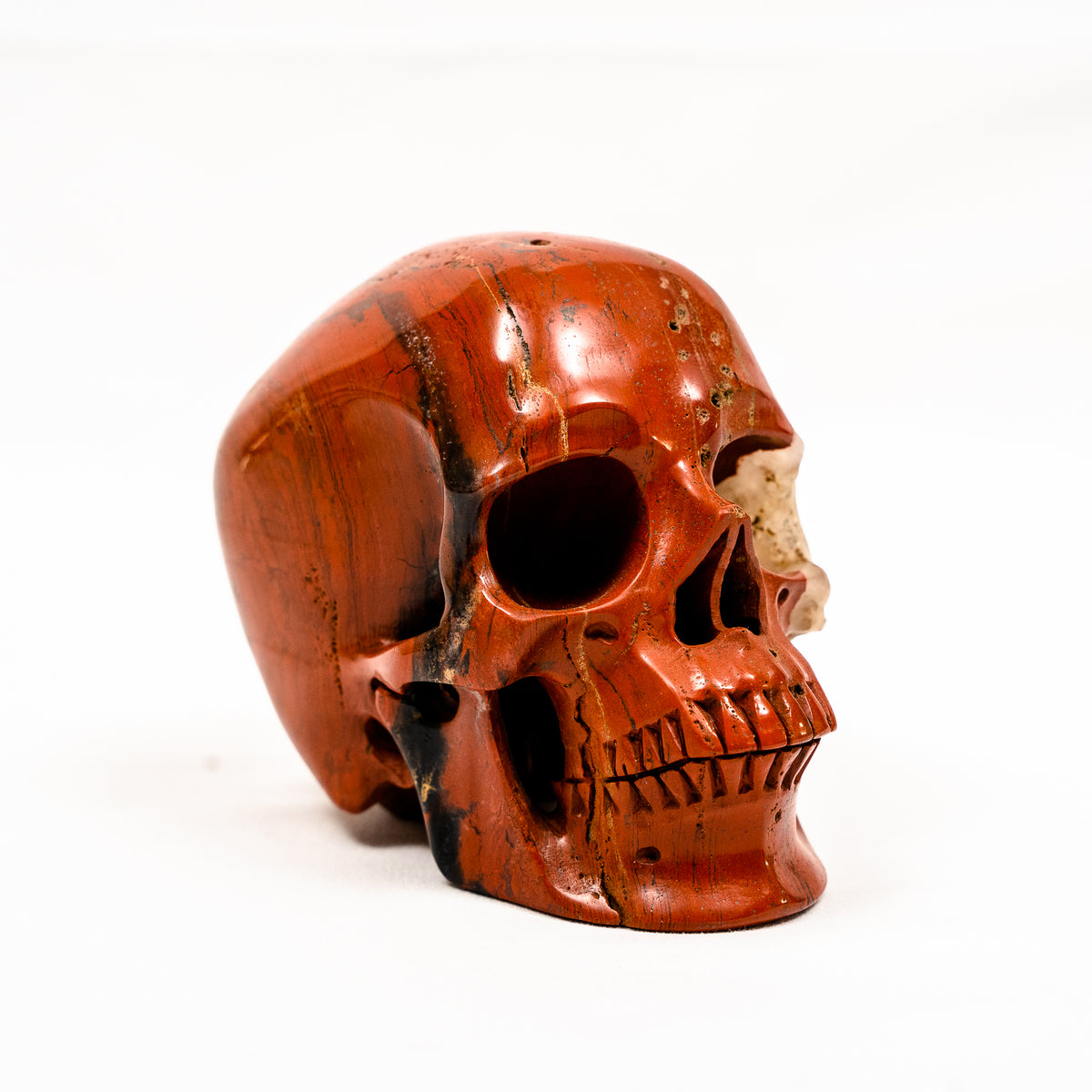 Realistic Red Jasper 4.25" Crystal Skull