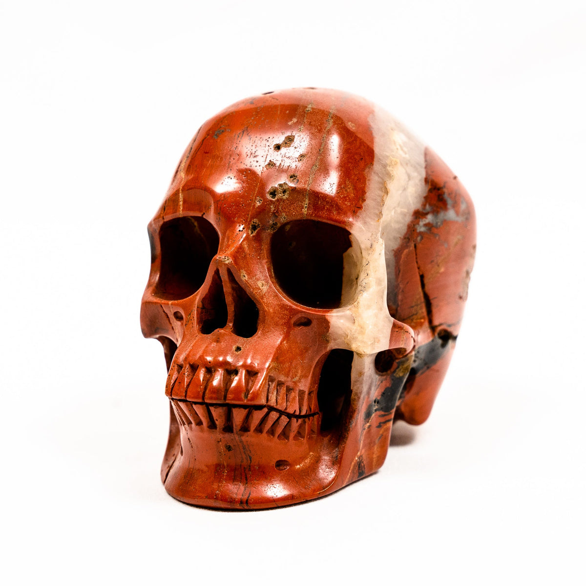 Realistic Red Jasper 4.25" Crystal Skull