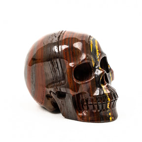 Red Tigers Eye Quartz Crystal Skull - Hand Carved 3.5" Crystal Skull
