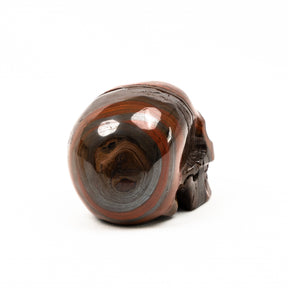 Red Tigers Eye Quartz Crystal Skull - Hand Carved 3.5" Crystal Skull