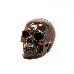 Red Tigers Eye Quartz Crystal Skull - Hand Carved 3.5" Crystal Skull