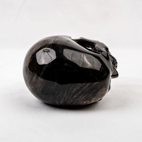 High Quality Silver Obsidian 4.5" Large Crystal Skull