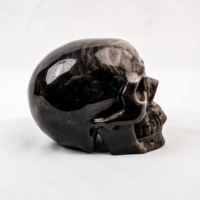 High Quality Silver Obsidian 4.5" Large Crystal Skull