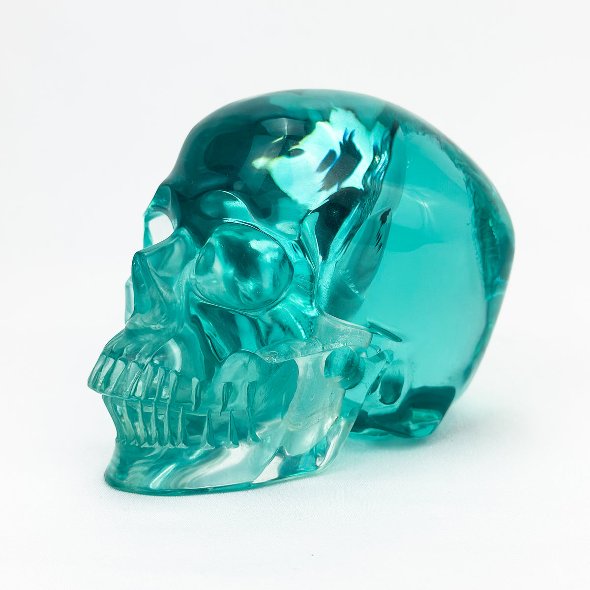 Blue Obsidian Glass 5" Crystal Skull