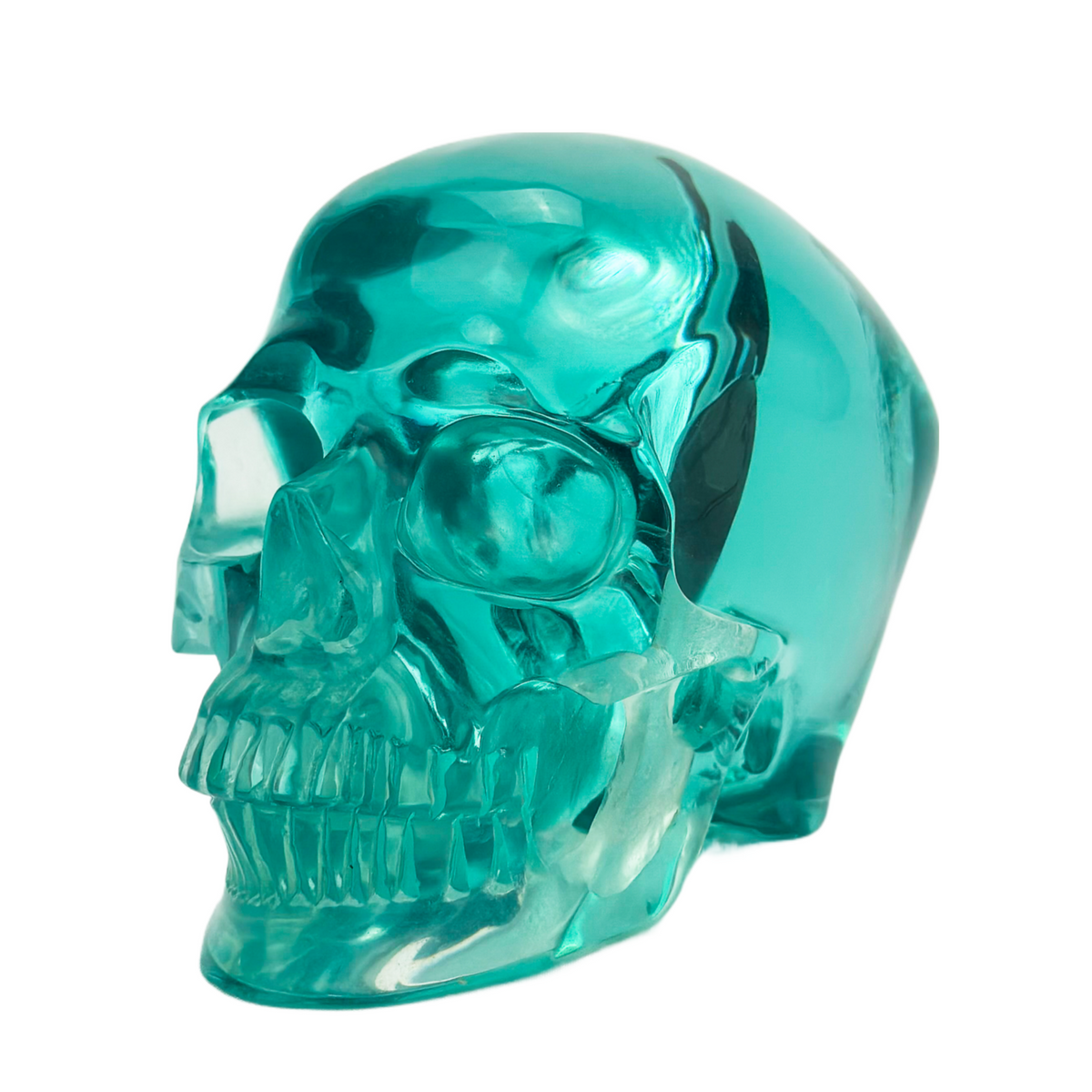 Blue Obsidian Glass 5" Crystal Skull