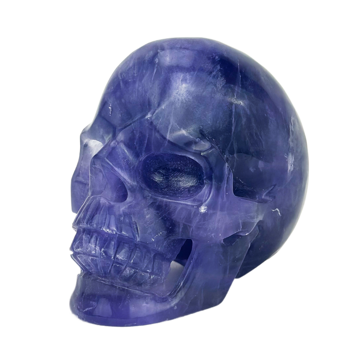 Indigo Purple Fluorite 3.75" Crystal Skull