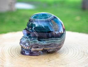 High Quality Rainbow Fluorite 4.5" Crystal Skull
