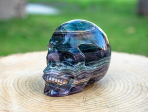 High Quality Rainbow Fluorite 4.5" Crystal Skull