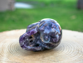 High Quality Rainbow Fluorite 4.5" Crystal Skull