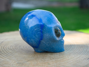Blue Aventurine 4" Crystal Alien with Labradorite Eyes - RARE