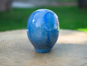 Blue Aventurine 4" Crystal Alien with Labradorite Eyes - RARE