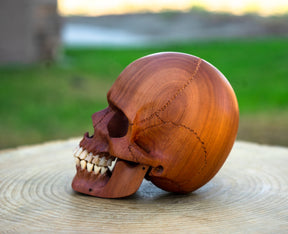 Red Wood 4.75" Skull